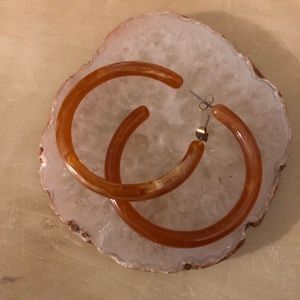 Orange marbled hoops